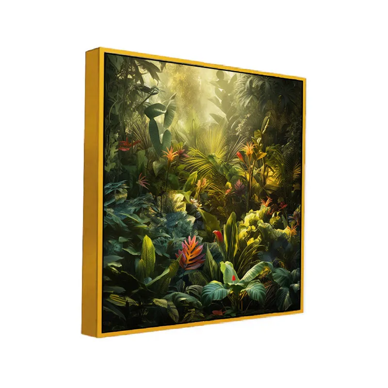 Golden Forest Light Canvas Wall Art With Frame media 3
