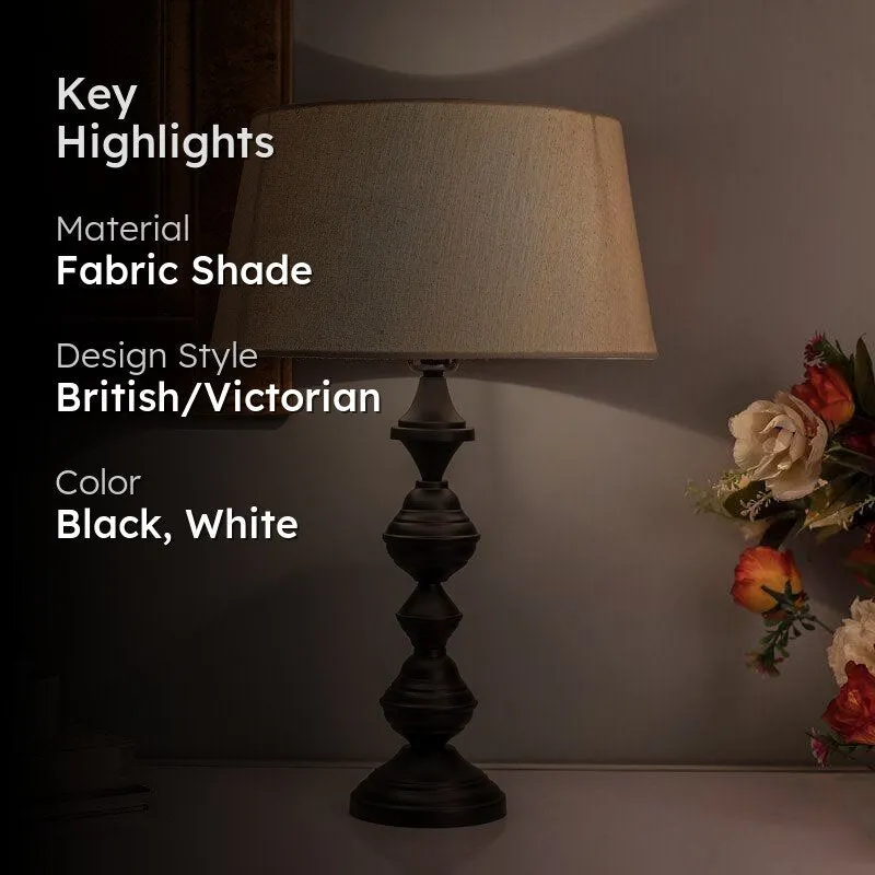 Nordic Waterdrop Fabric Table Lamp - Black,White media 2
