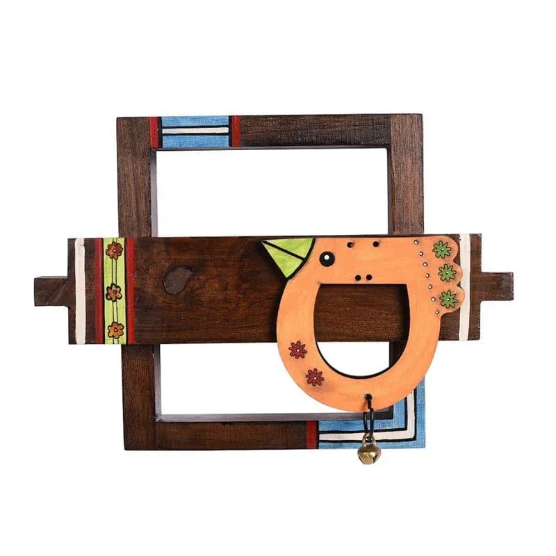 Chidiya Charm Wooden Wall Accent - Set Of Two media 4