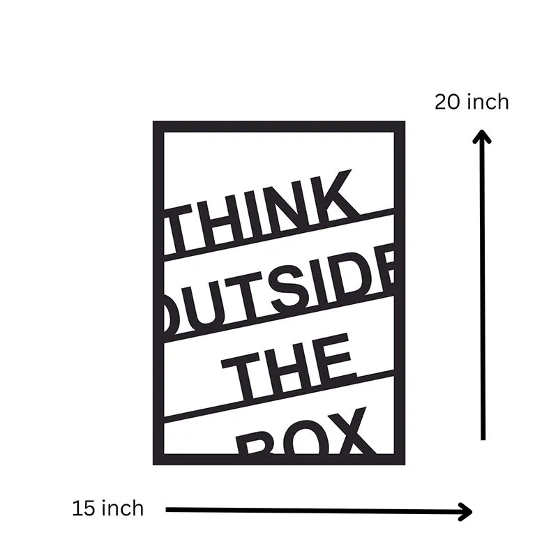 Think Outside The Box Black Iron Wall Accent media 5
