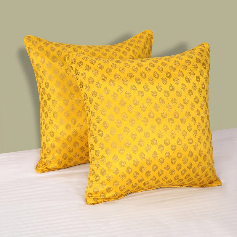 Benarasi Bhuttas Woven Cushion Cover - Set Of Two media 2