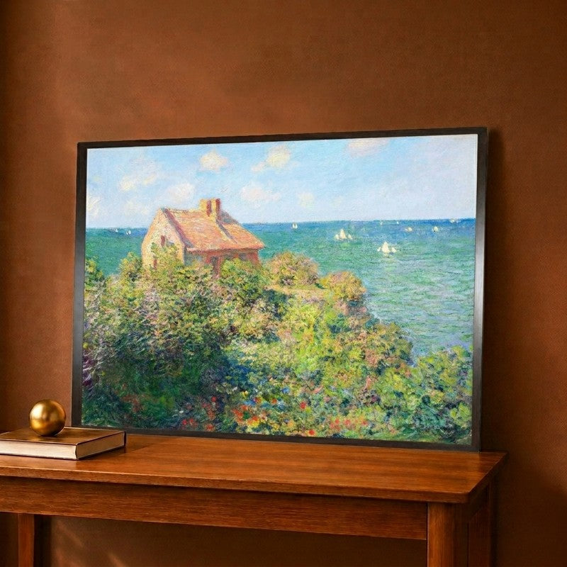 Fisherman'S Cottage On The Cliffs At Varengeville Canvas Wall Painting - 32 x 24 Inches