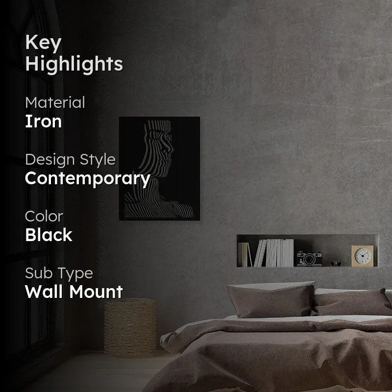 Illusive Lady Black Iron Wall Accent media 2