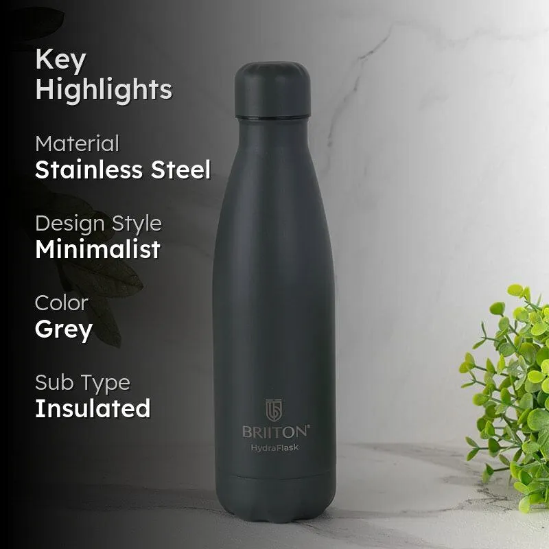 Aqua Zen Bliss Hot & Cold Thermos Water Bottle (Grey) - 500 mL media 2