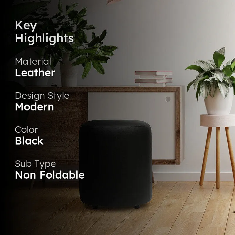 Elviro Plushio Ottoman - Black media 2