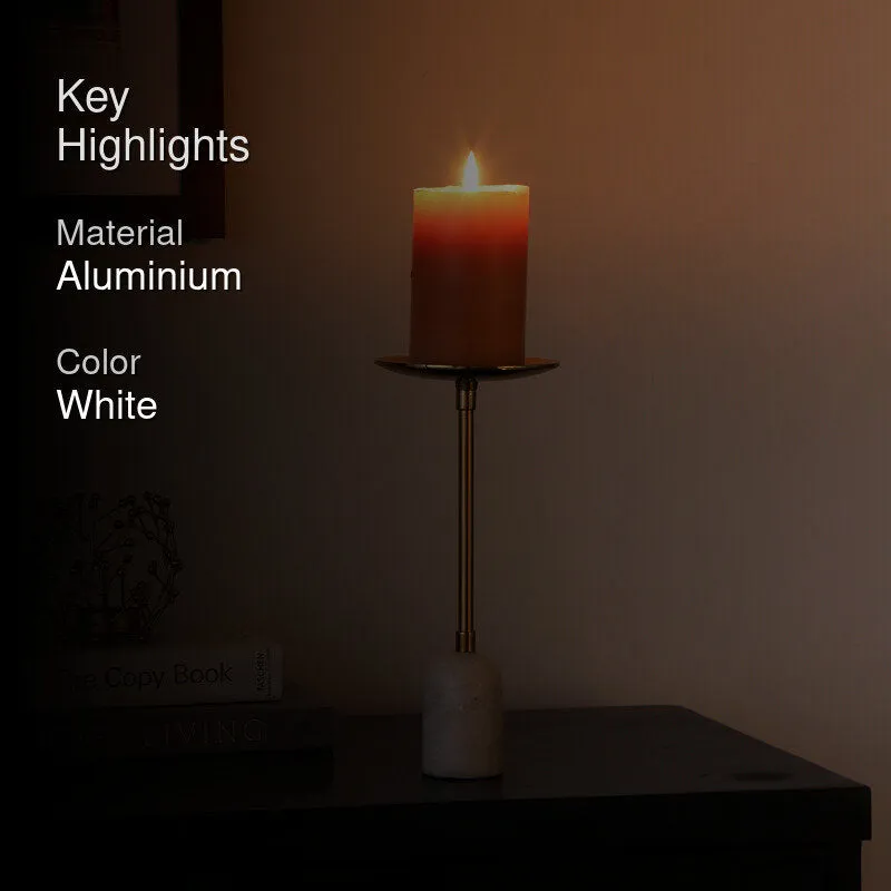 Advano Marble Candle Holder (Gold) - Big media 2