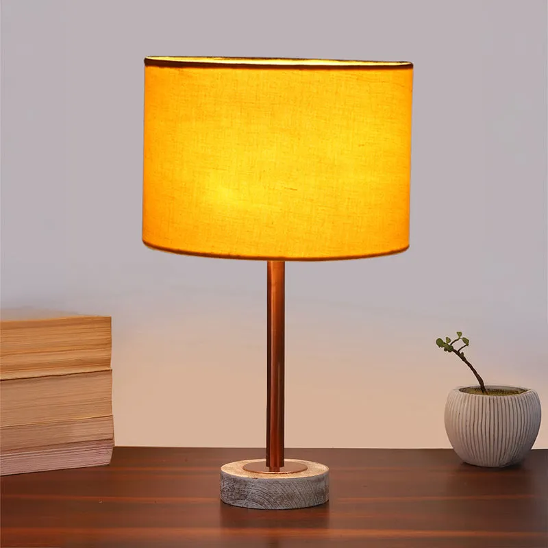 Cotin I Rodin Wooden Table Lamp - Yellow,Copper,White media 2