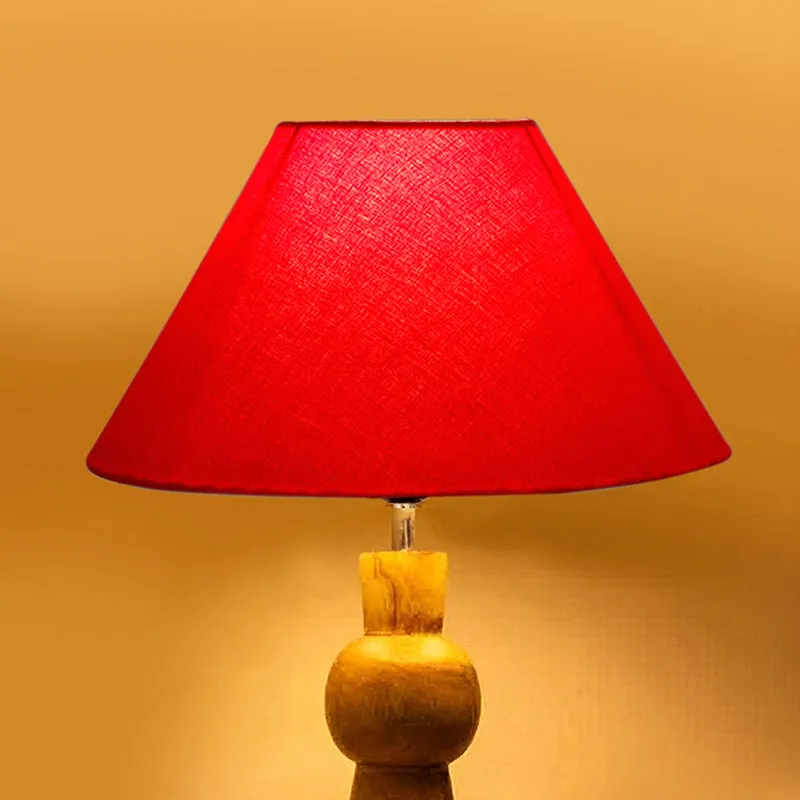 Angler Neo Wooden Table Lamp - Red,Brown media 4
