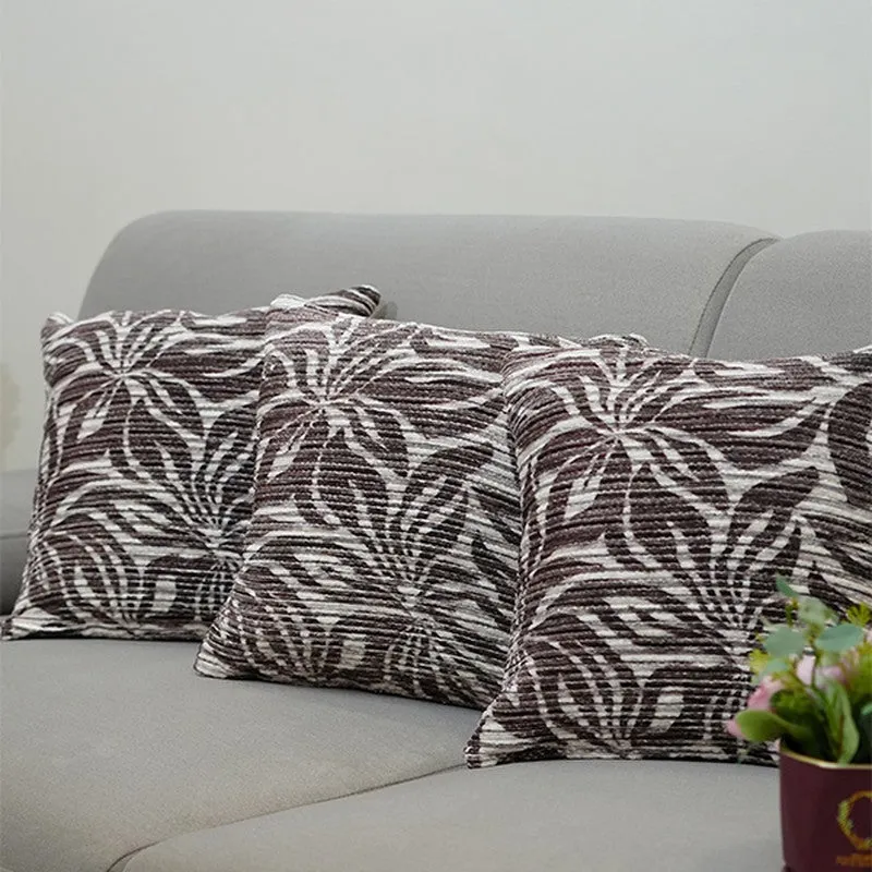 PetalReverie Cushion Cover (Coffee) - Set Of Three media 4
