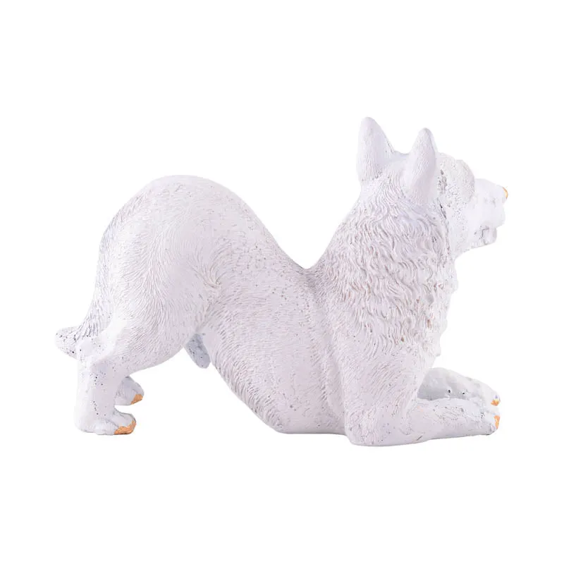Bark & Bow Painted Polyresin Show Piece - White media 5