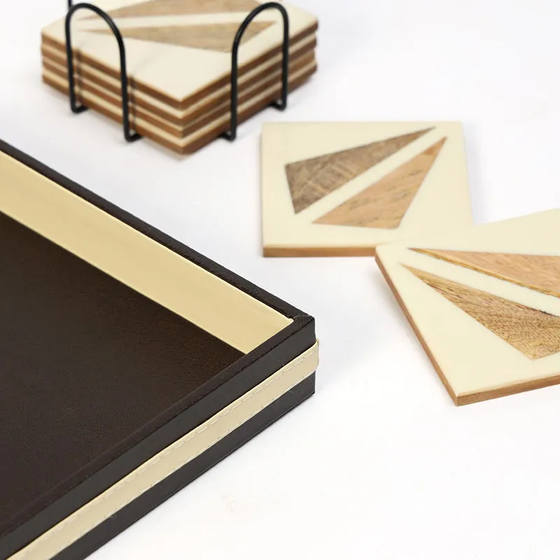 Grain Grid Coaster - Eight Piece Set media 4