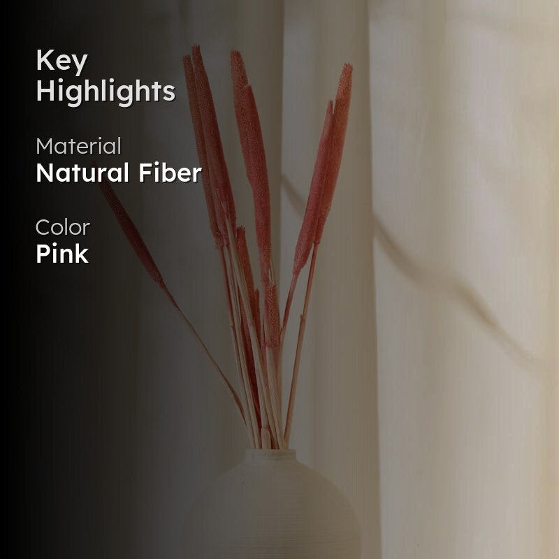 Dried Bajra Stems (2.46 ft) - Pink media 2