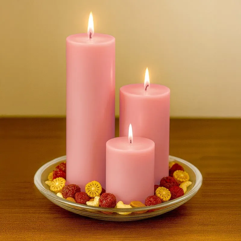 EternaGlow Handcrafted Luxury Candle (Pink) - Set Of Three media 4