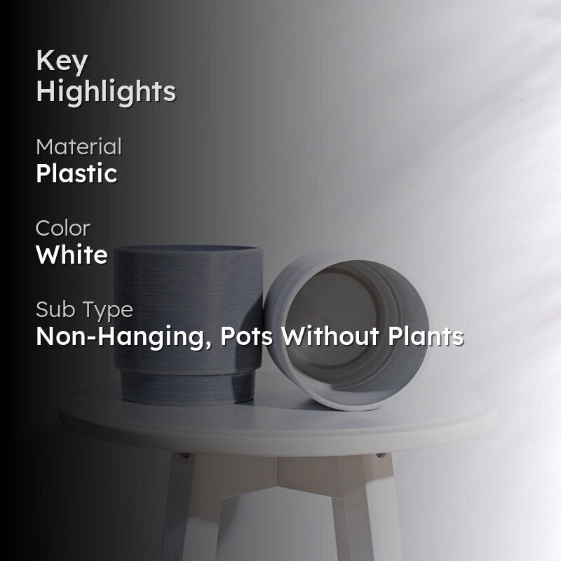 UGAOO Oslo Planter for Home & Balcony Garden- White media 2