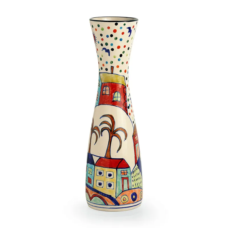 Coastal Cottage Handpainted Ceramic Vase media 4