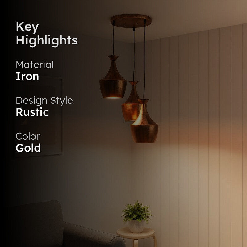 Cluster Glow Iron Ceiling Lamp media 2