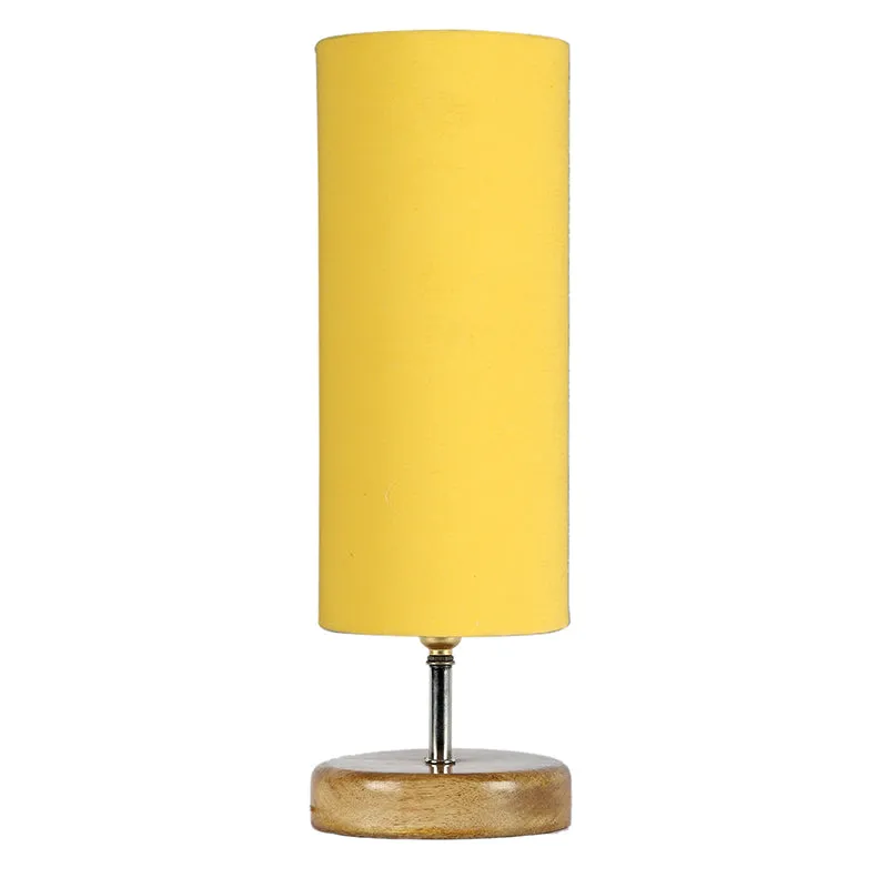 Hisha Wooden Table Lamp - Yellow,Brown media 3