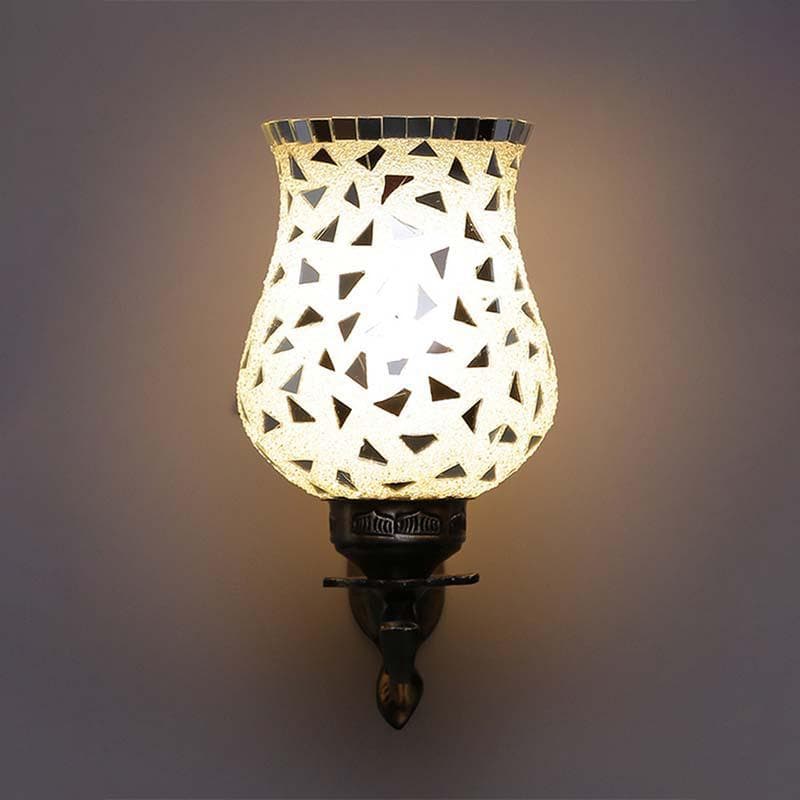 Lattice Glow Glass & Metal Wall Lamp media 4