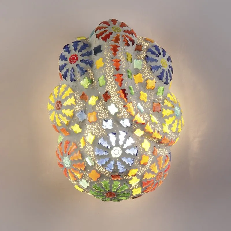 Mangalam Ganesha Glass Wall Lamp - Multicolor media 5