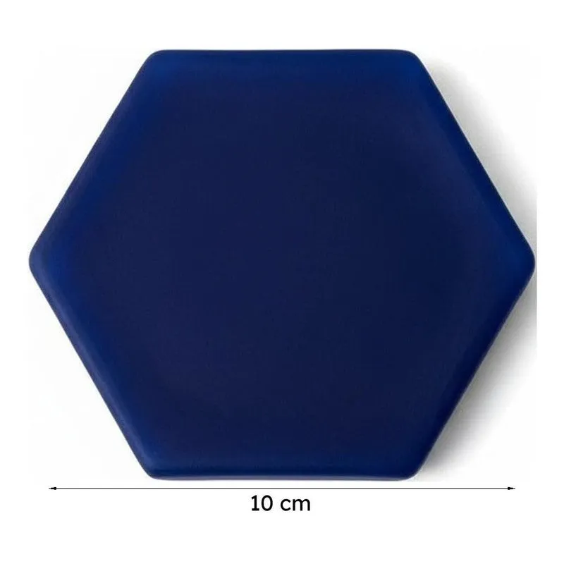 Glossy Hexa Glass Coaster (Blue) - Set Of Four media 7
