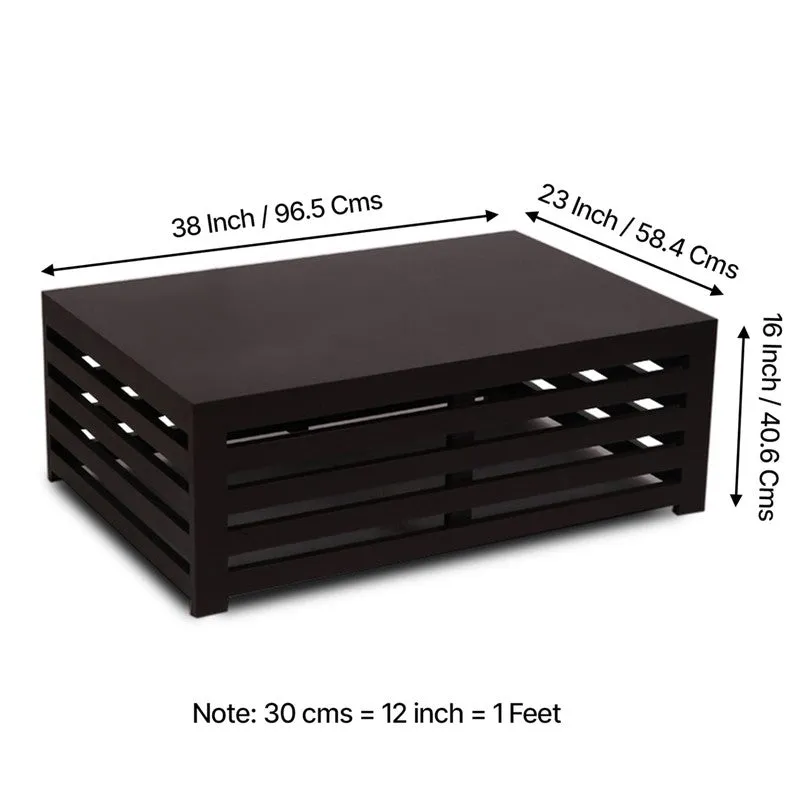 Clavon Sheesham Wooden Center Table - Black media 9