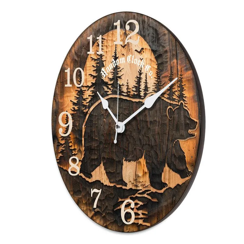 Momentus Analog Wooden Wall Clock media 5