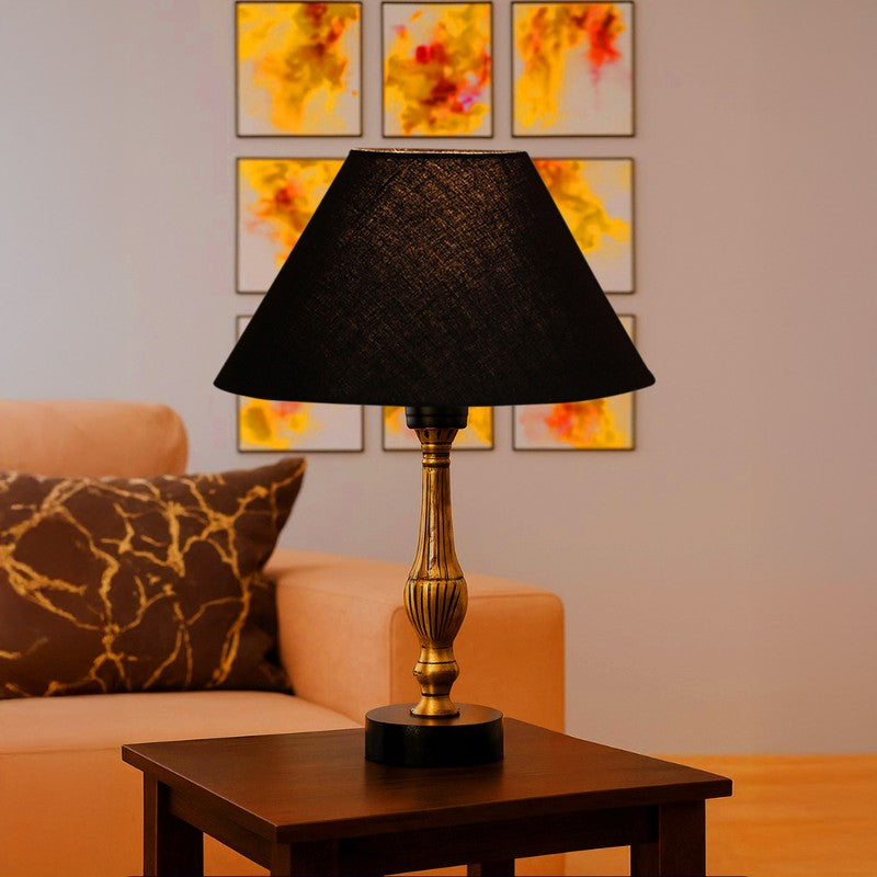 Aurelo Zeno Wooden Table Lamp - Black media 3