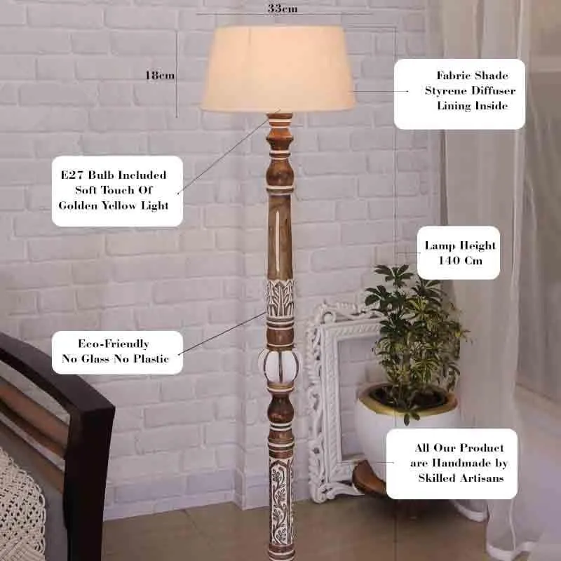 Vintage Trove Floor Lamp - White media 6