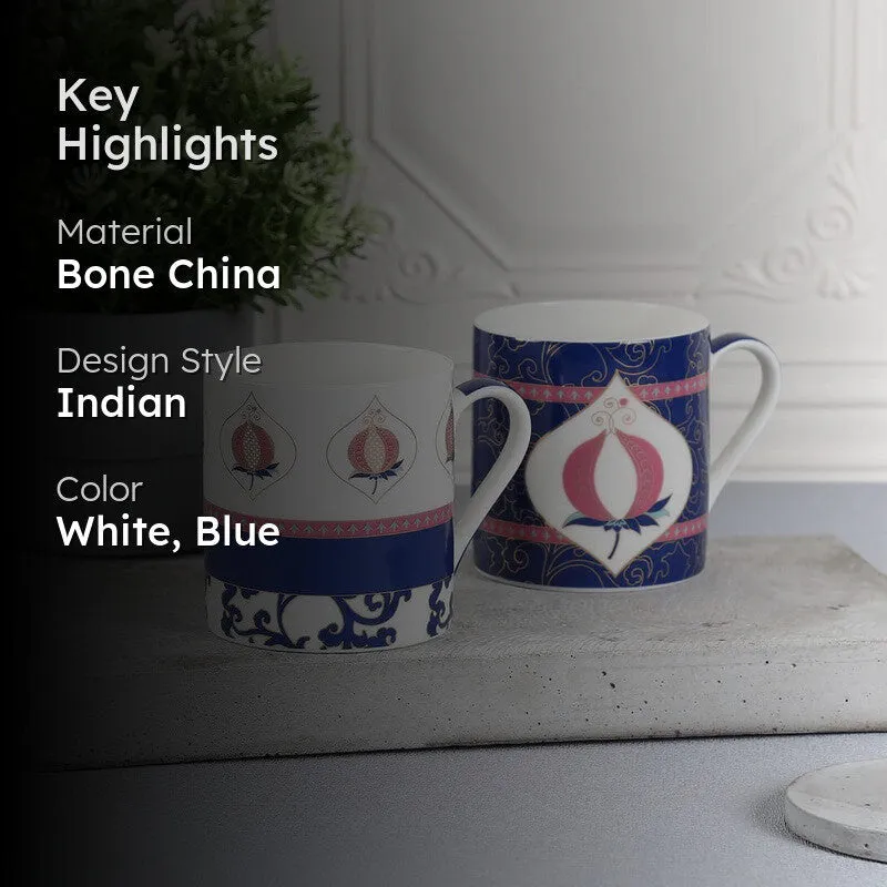 India Circus Circus Garden Bone China Coffee Mug (350 mL Each) - Set Of Two media 2