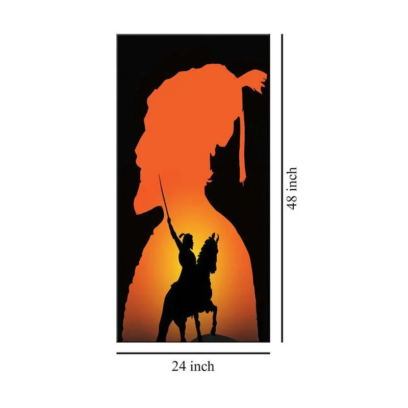 Shivaji Silhouette Wall Painting media 7