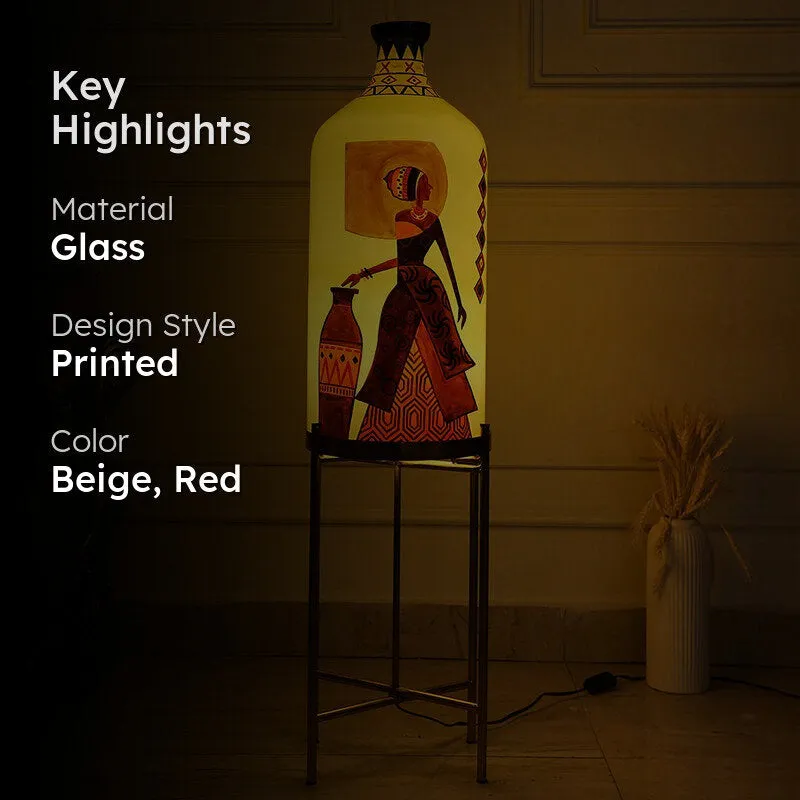 Vividis Hand Painted Metal & Glass Floor Lamp media 2