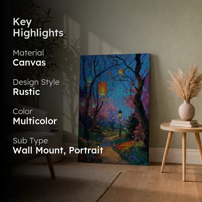 Mystic Glow Garden Path Canvas Wall Art media 2