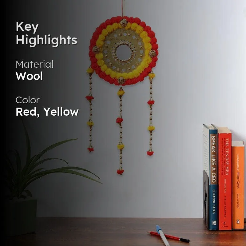 Round Festive Latkan - Red & Yellow media 2
