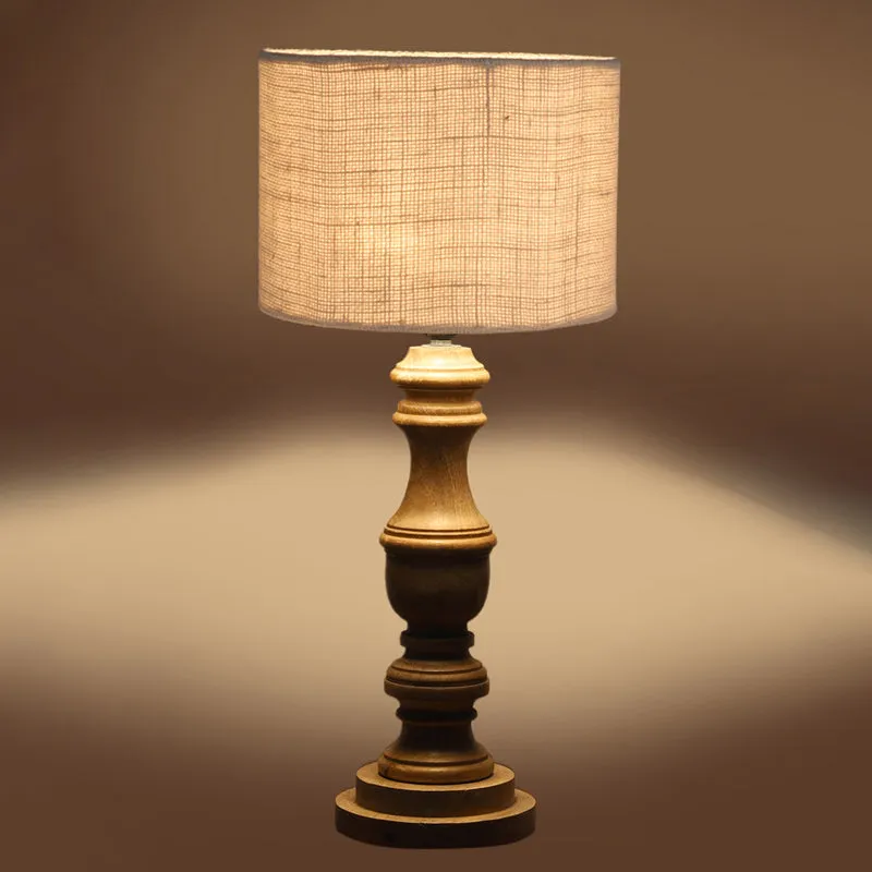 Sienna Carve Wooden Table Lamp - White media 6
