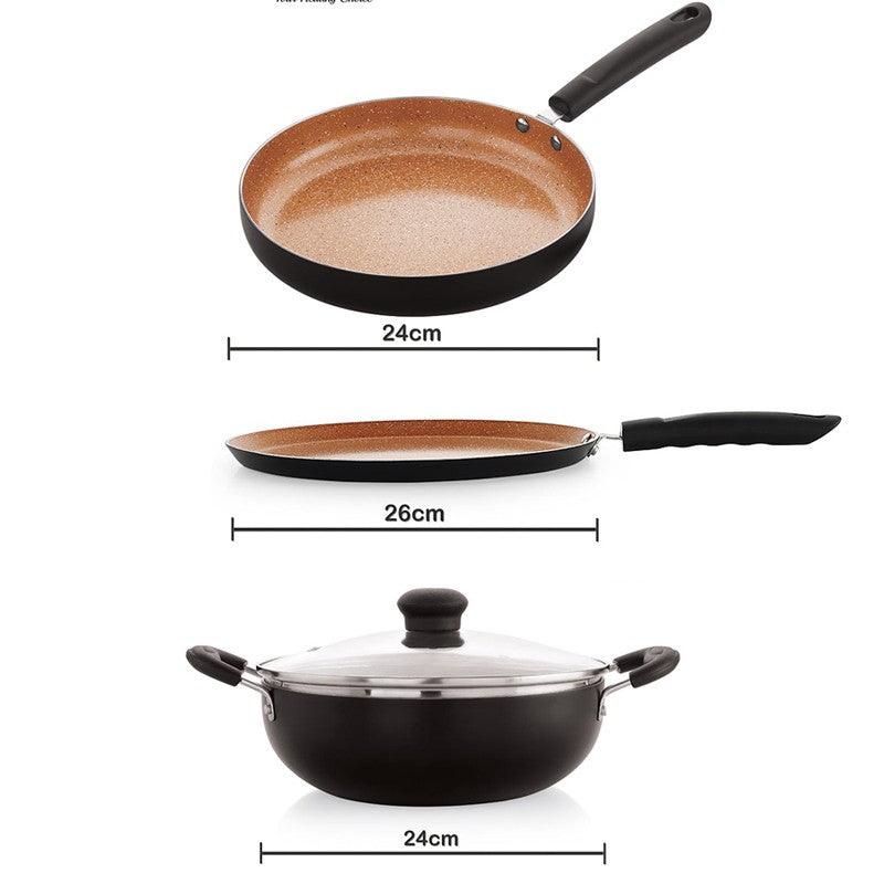 Nirlon Ceramic Coated Cookware - Three Piece Set media 8