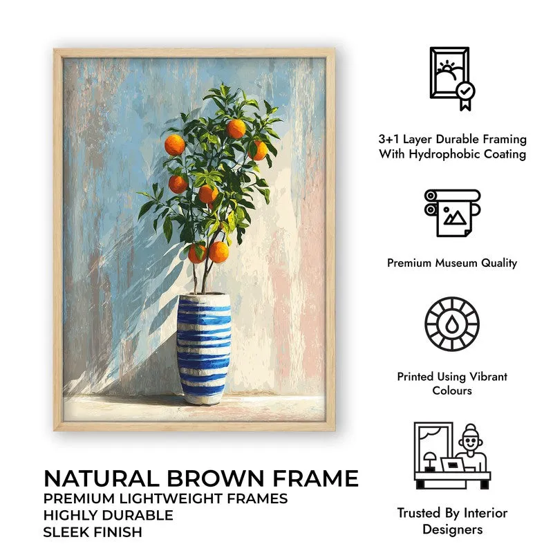 Sunshadow Zest Canvas Wall Painting - Brown Frame media 10