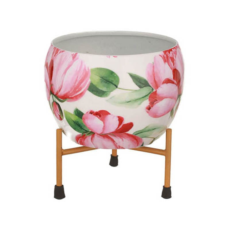 Lotus Bloom Handcrafted Planter With Stand - Four Piece Set media 9