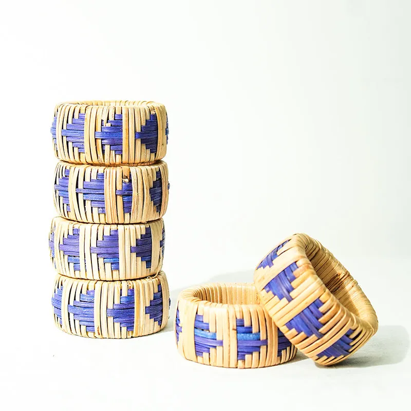Willow Loop Rattan Napkin Ring - Set Of Six media 5