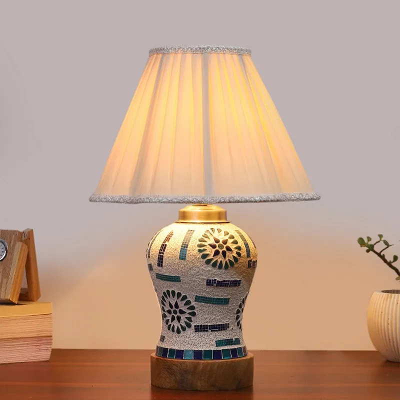 Sonara Pleated Wooden Table Lamp - Multicolor media 3