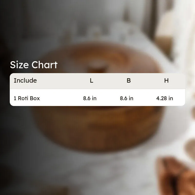 Round Lidded Sheesham Wood Roti Box media 13