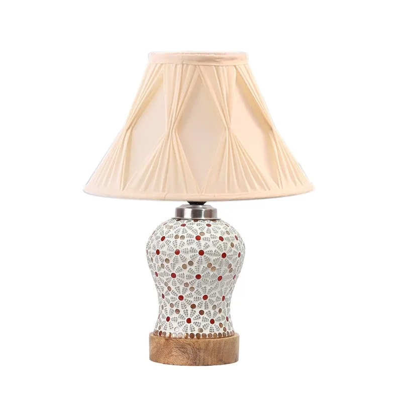 Harmyra Smocked Wooden Table Lamp - Multicolor media 5