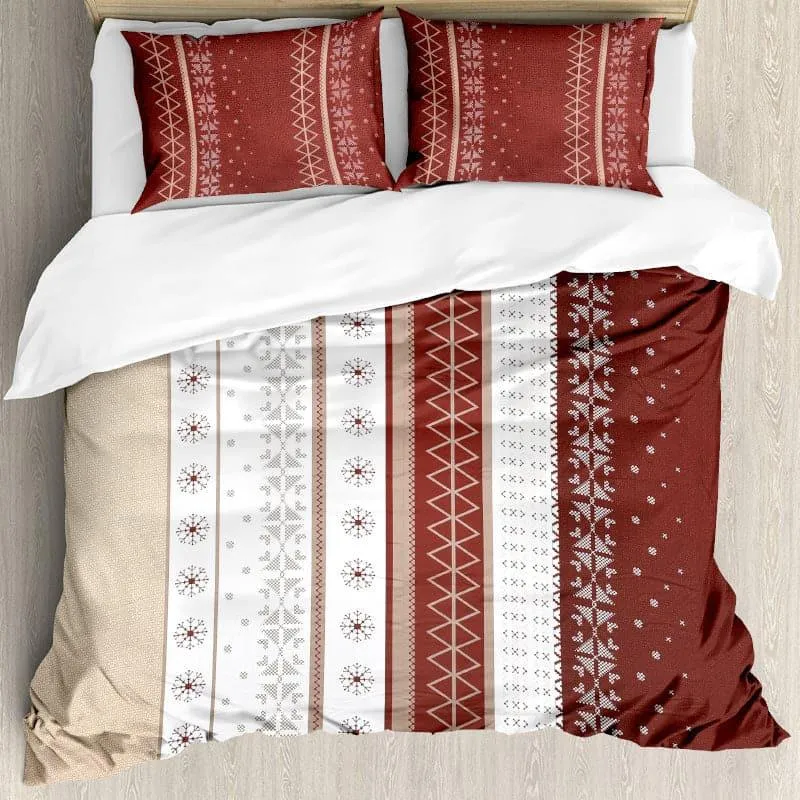 Mazaya Stripe Cotton Bedsheet (Brown) - 210 TC media 3
