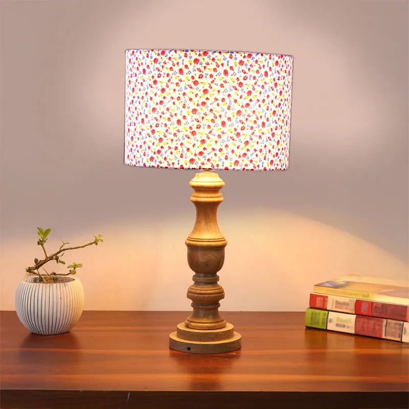 Fleura Carve Wooden Table Lamp - Multicolor media 2