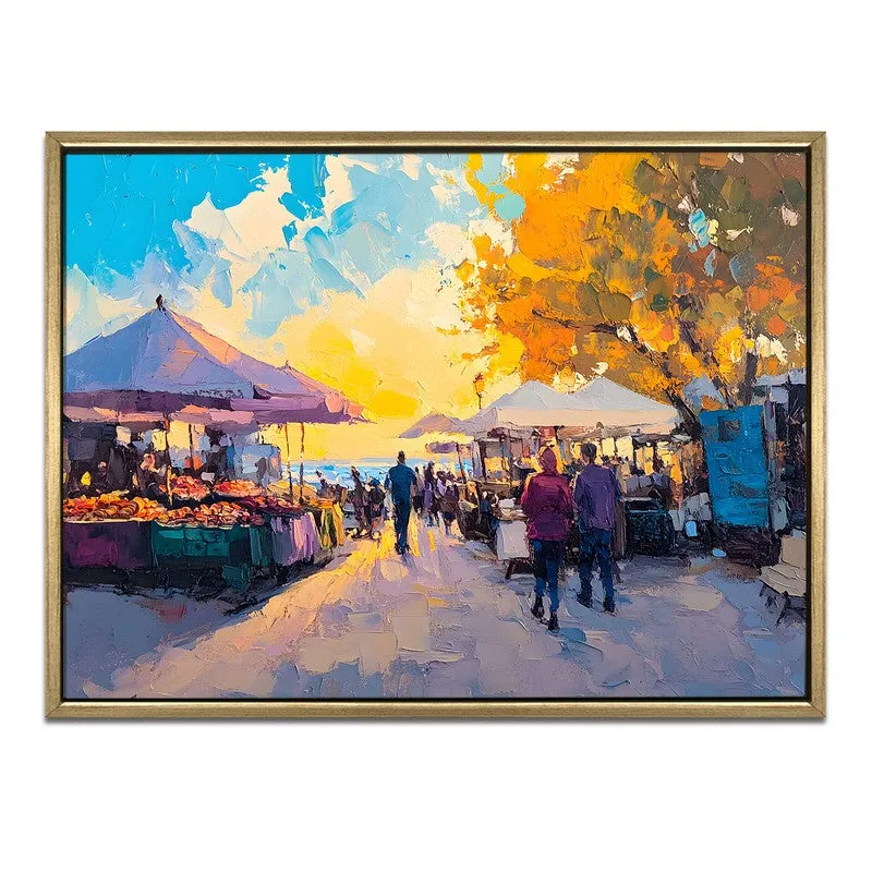 Summer Walk Canvas Wall Painting With Frame media 3