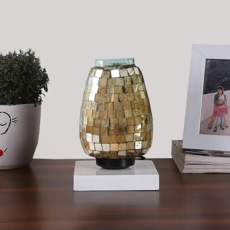 Crysteeva Mosaic Glass Table Lamp With Wooden Base media 4