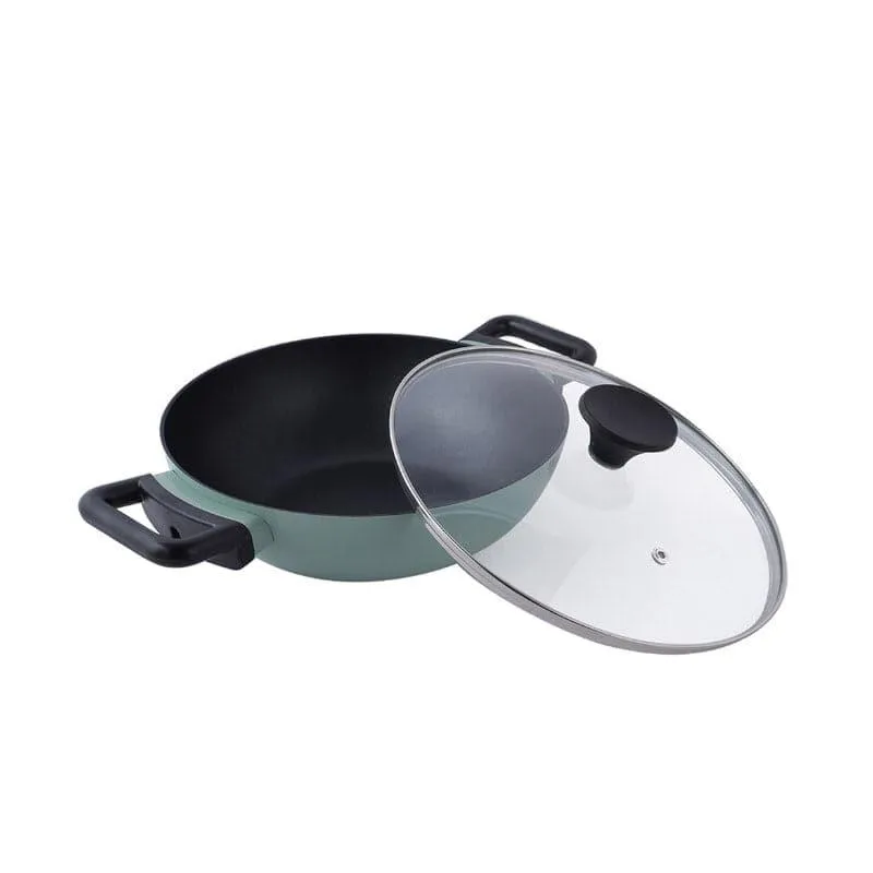 Sizzlesphere Non Stick Kadhai With Lid - 3200 mL / 10 Inches media 4