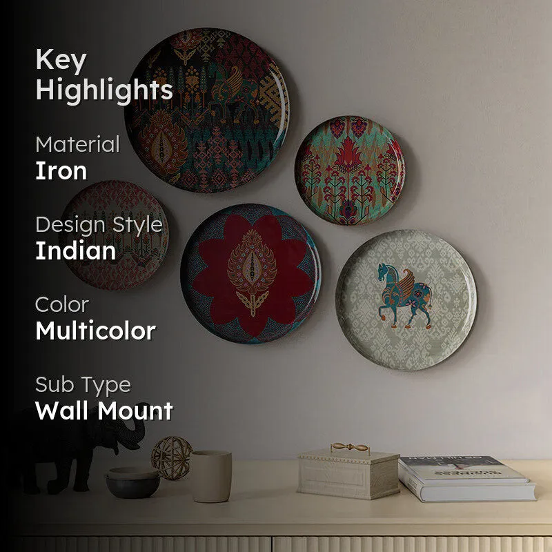 India Circus Nomad Stallion Iron Wall Plate - Set Of Five media 2