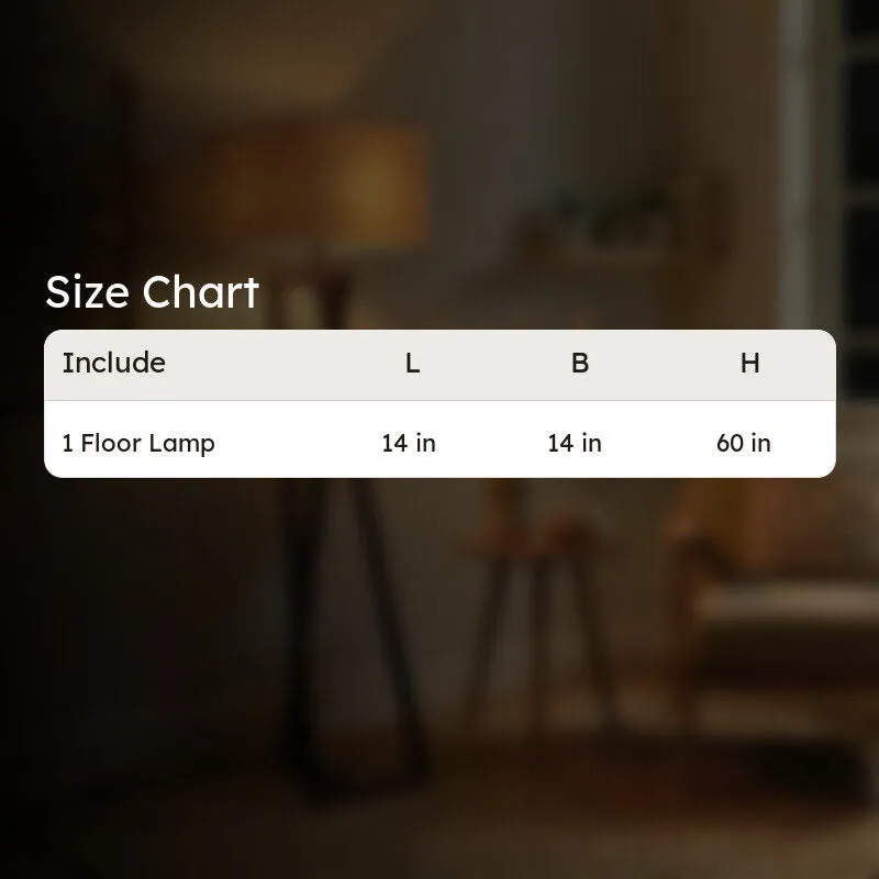 NudeTone Wooden Floor Lamp - Brown media 8