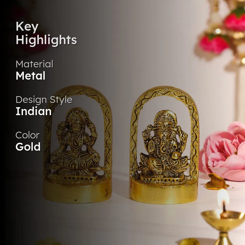 Elowen Lakshmi & Ganesh Idols & Sets - Set Of Two media 2