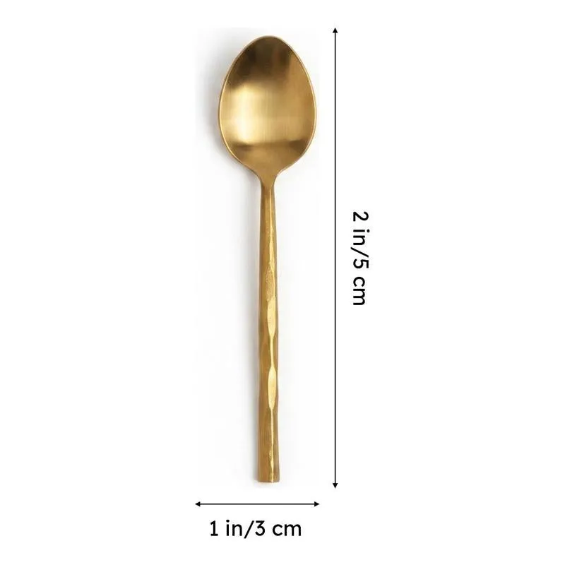 Himo Gold Hammered Dinner Spoon media 6